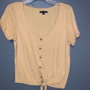 American Eagle Cropped Button-Down